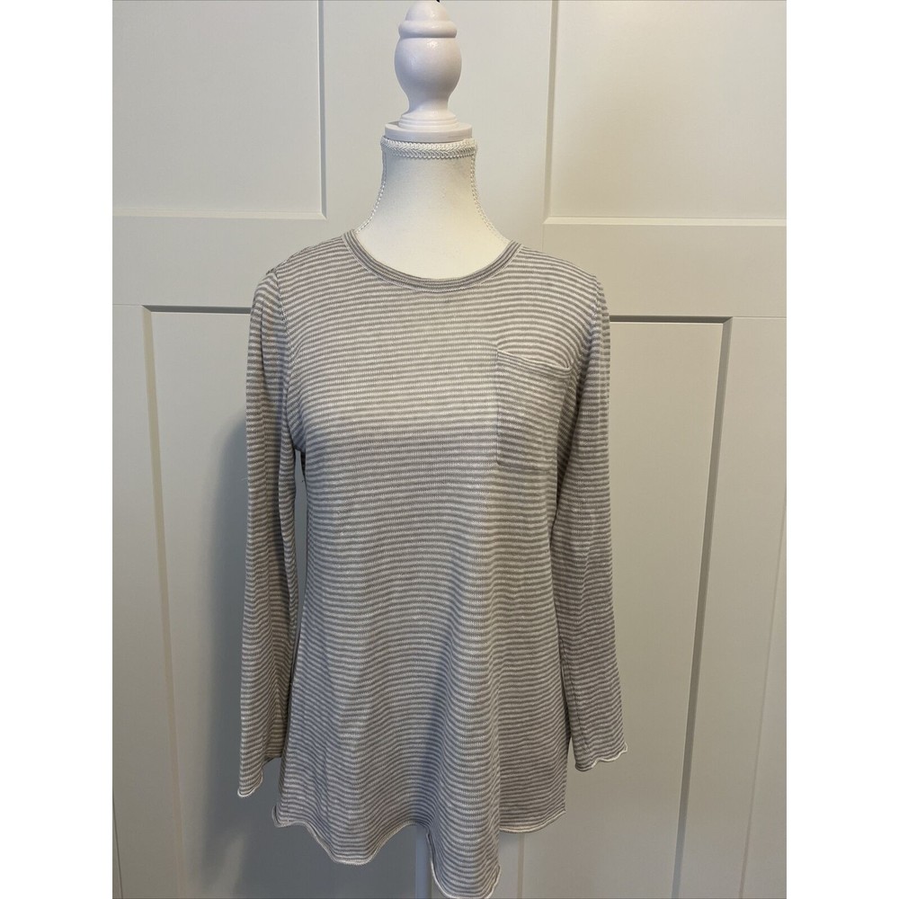 Eileen Fisher Lightweight Organic Linen Knit Round Neck Tunic Size XS